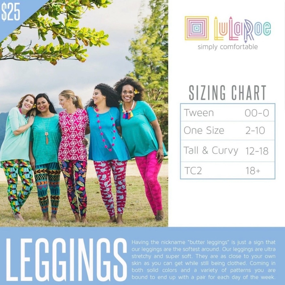 LuLaRoe Peace Leggings Size OS - Picture 2 of 2